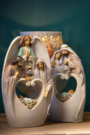 Natività con Angelo H21.5 cm in Resina