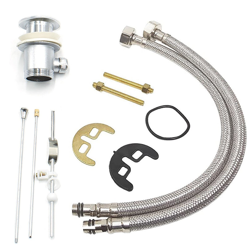 Rubinetto per Bidet Monocomando in Acciaio con Scarico Pop-Up