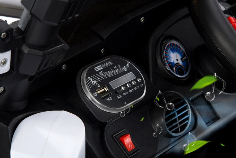 Macchina Elettrica per Bambini 2 Posti 12V Kidfun Fuoristrada 4x4 Blu