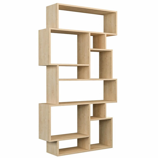 Libreria Moderna 168x96x25 cm Scaffale 8 Ripiani in MDF Quercia sconto