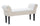 Cremefarbene Samtbank 102x31x51 cm Holz und cremefarbenes und schwarzes Polyester