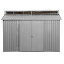 Casetta Box da Giardino 323,3x182,5x230,5 cm in Alluminio Grigio