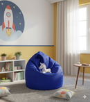 Poltrona a Sacco Pouf in Similpelle Blu Avalli