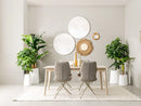 Set 2 Piante Artificiali di Banano Ø95x113 cm in Plastica con Vasi Verde