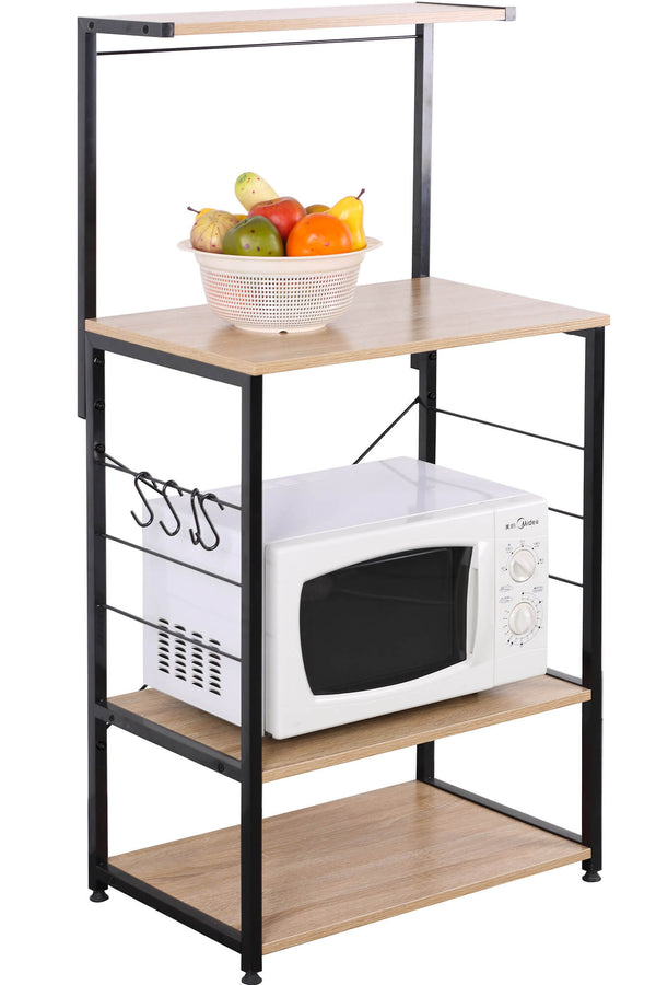 Küchenschrank 3 Regale 60x40x123 cm aus Metall und Spanplatte Motti online