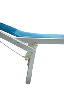 Lettino Prendisole da Giardino in Alluminio Soriani Riccione Blu