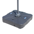 Base per Ombrellone da Giardino Ø46 Riempibile 125 kg 4 Rotelle Nero 84x84x19 cm 