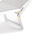 Lettino Prendisole alluminio 180x60x40 cm con parasole Luxurious Beach Grigio