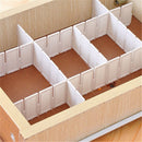 Set 2 Divisori Organizer 130x435mm Componibili per Cassetti in Plastica Grigio