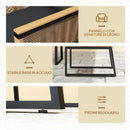 Set  4 Pezzi da Esterno Divano 2 Poltrone e Tavolino Top in Vetro in Rattan PE Nero  