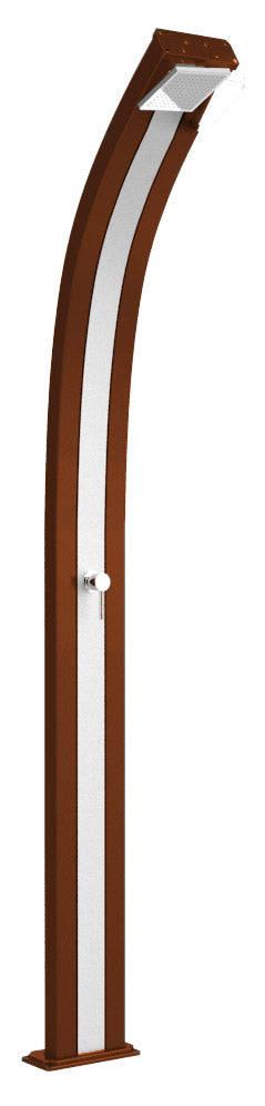 prezzo Doccia Solare da Esterno Giardino 25L Miscelatore Arkema Spring Fascia Inox Oro Van Gogh