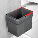 Pattumiera Differenziata per Anta Mobile Cucina 15L Apertura Automatica Emuca Grigio Antracite