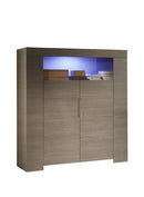 Mobile Alto da Salotto 2 Porte e 1 Nicchia 119x50x140cm TFT  Eos Quercia