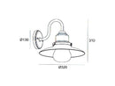 Lampada Applique in Basso Colore Grigio per Esterno Linea Fisher Sovil