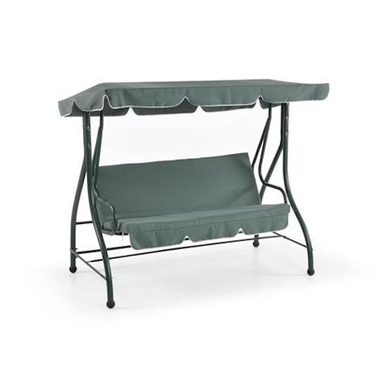 Taddei Lido Green 3-Sitzer-Gartenschaukel mit Liegefunktion aus Eisen und Polyester online