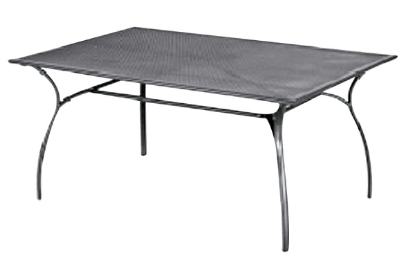 online Rechteckiger Gartentisch 160x100 cm in Anthrazit Vorghini Ameno Iron