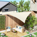 Tenda Vela da Giardino Triangolare in HDPE Crema 4x4x4m 