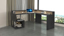Scrivania Angolare a Giorno 181x160x60x92,5h cm Esse Report Grigio  