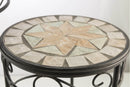 Set 2 Portapiante in Ferro Battuto con Mosaico Soriani Cipro