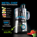 Robot da Cucina Multifunzione 1250ml 600W 2 Velocità + Pulse Kooper in Acciaio