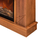 Camino Elettrico da Pavimento 85x110x27 cm Effetto Fiamma 1500W Madeira & Mars Noce