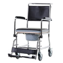 Sedia a Rotelle con WC Rimovibile in Metallo e PVC  BeCare