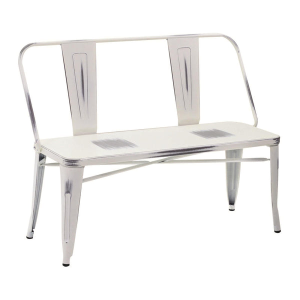 Panchina 2 Posti da Giardino 51x111xh82,5 cm in Ferro Bianco Antico prezzo