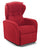 Poltrona Alzapersona Elettrica 2 Motori 75x108x85 cm in Tessuto Dispositivo Medico 1 Rosso