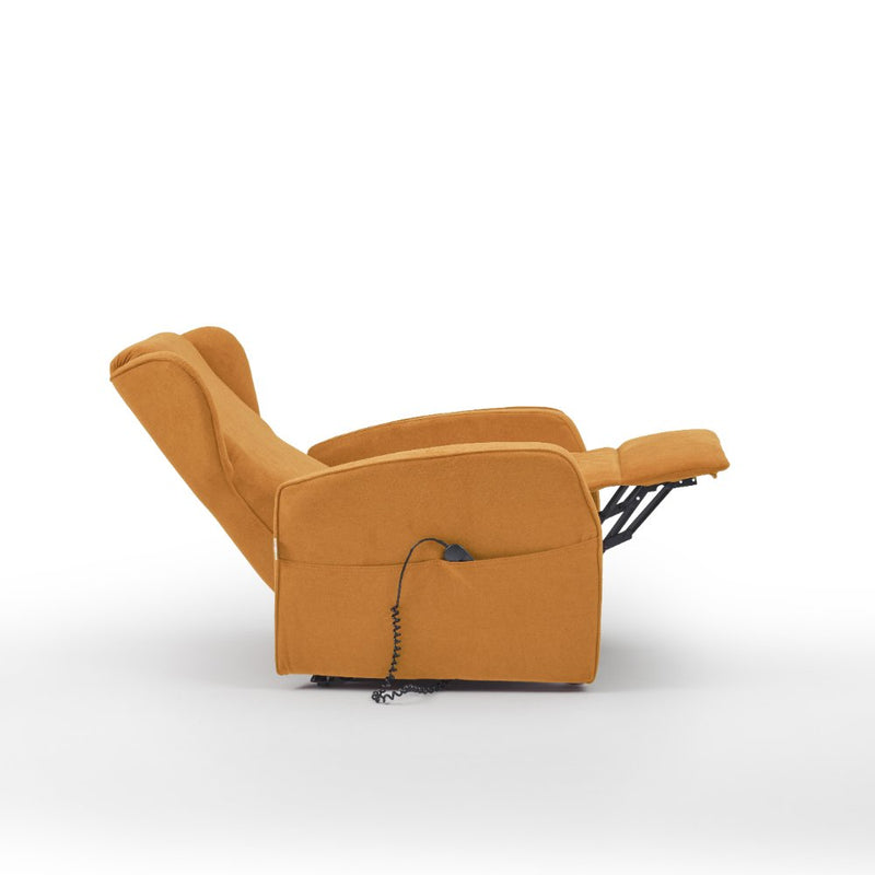 Poltrona Alzapersona Elettrica 2 Motori 73x101x86 cm Adele in Microfibra Dispositivo Medico 1 Mostarda