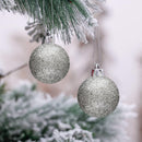 Set 24 Palle di Natale Ø7 cm Argento Alberi