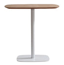 Tavolino da Giardino 37x47xH101 cm in Metallo Barry Top Finitura Rovere