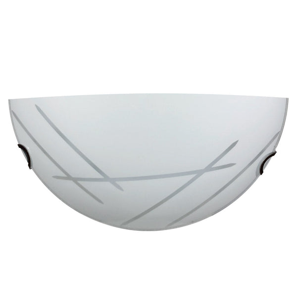 Applikation 1xE27 Haken Chromplatte Glas Weiß Dekoriert Cuts E-Energy Letizia online