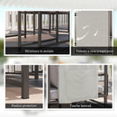 Set da Giardino 9 Pezzi Tavolo da Pranzo 4 Sedie e 4 Sgabelli Grigio    