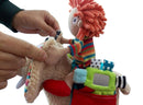 Elefante Peluche Trainabile con Ruote per Bambini Dolce Multicolor
