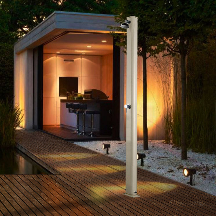 Doccia Solare da Giardino 25L Miscelatore Arkema Jolly S Bianco Crema