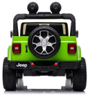 Macchina Elettrica per Bambini 12V 2 Posti con Licenza Jeep Wrangler Rubicon Verde