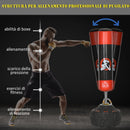 Sacco Boxe Kickboxing da Terra Ø60x180 cm  Nero e Rosso