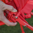 Set Tavolino e 2 Sedie Pieghevoli da Giardino per Bambini con Ombrello Rosso Coccinella