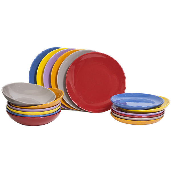 prezzo Tellerservice 18 Stück aus Steingut Kaleidos Ibiza