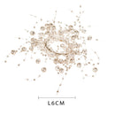 Set 12 Giro Candela con Perline Ø 6 cm in Plastica