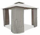 Gazebo da Giardino in Metallo 3x3m Soriani Sahara Tortora