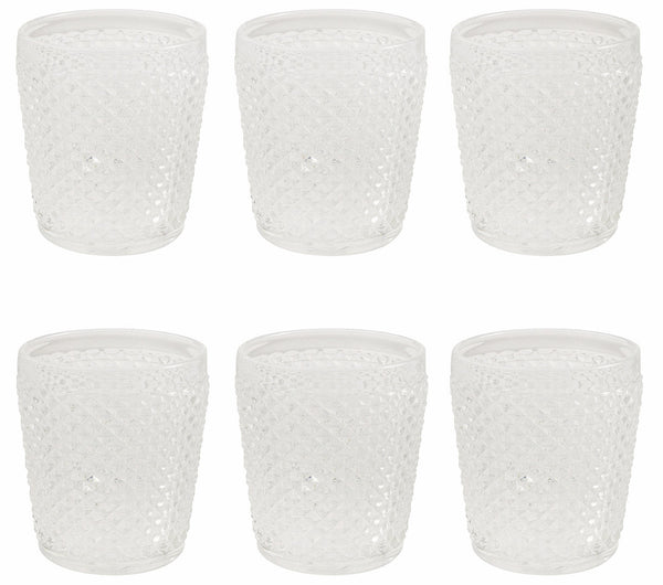 Packung mit 6 Wassergläsern aus Glas 280 ml Villa d'Este Home Tivoli Diamonds online