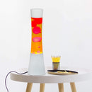 Lampada Lava Lamp 40 cm Base Bianca Magma Verde e Giallo
