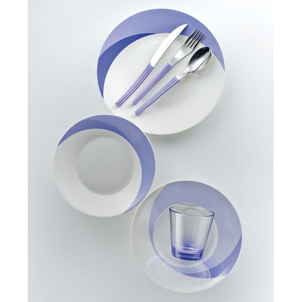 Set 7-teilig Teller + Besteck + Glas Eme Natura Water Indigo prezzo