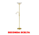 Piantana da Interno  E27+E14 in Metallo Ottone Satinato Seconda Scelta