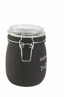 Barattolo Zucchero con Scritta Ø10,8x17,3 cm in Vetro con Chiusura in Metallo VdE Tivoli 1996