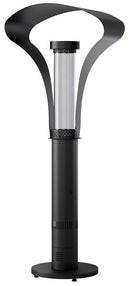 Stufa da Esterno Fungo a Pellet Ø52x194 cm in Ferro Decapato e Vetro Giglio Antracite