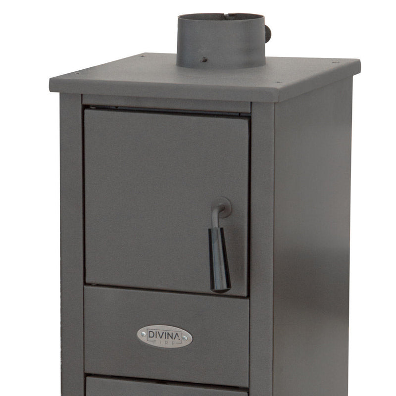 Stufa a Legna 7kW 90 m3 in Acciaio Antracite