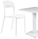 Set 4 Sedie da Giardino in Polipropilene Vandi Bianche