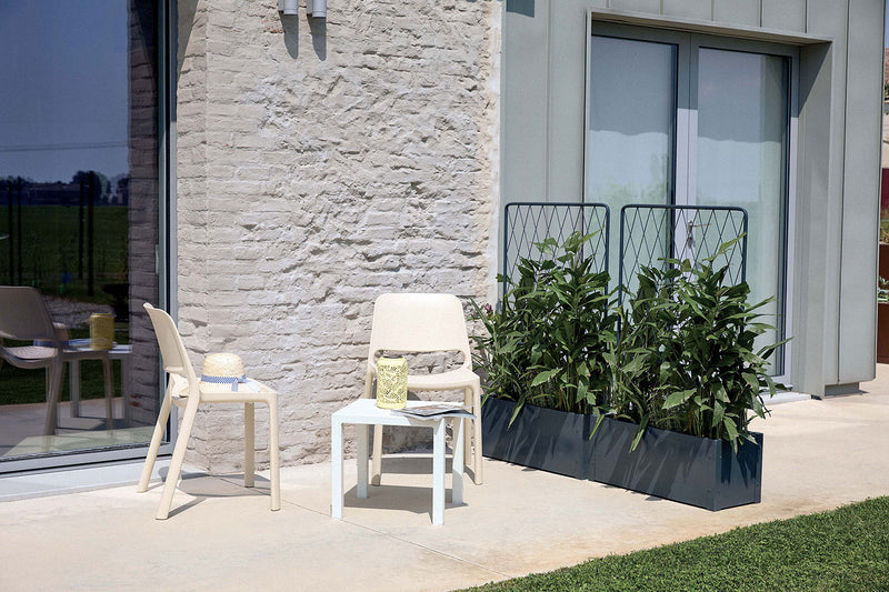 Fioriera Bifacciale con Grigliato per Rampicanti 75x30x126 cm in Metallo Verdemax Antracite    